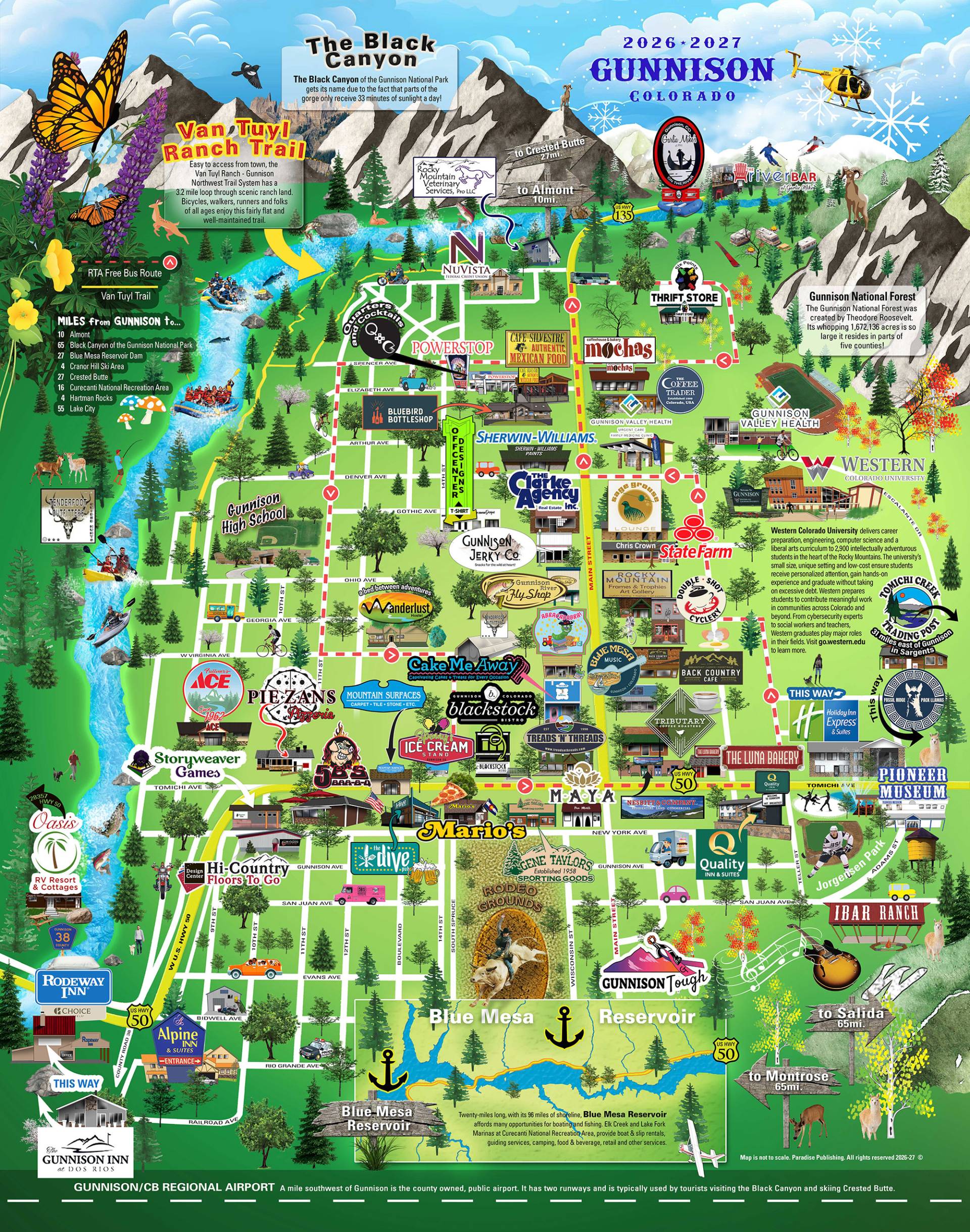 Gunnison Map Gunnison Map
