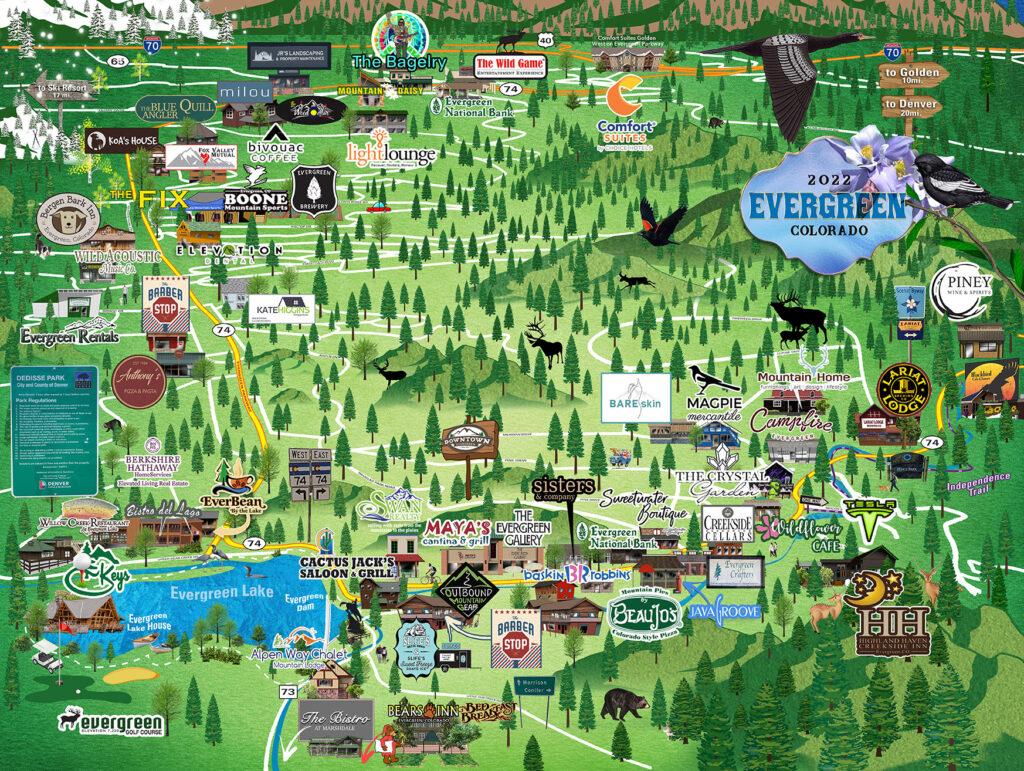 Evergreen Colorado 2022 map